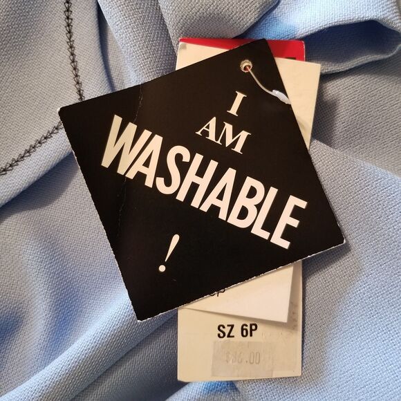 R&K Originals Size 6P Navy/Bluebell Padded Shoulder Embroidered Blazer Jacket - Picture 5 of 9